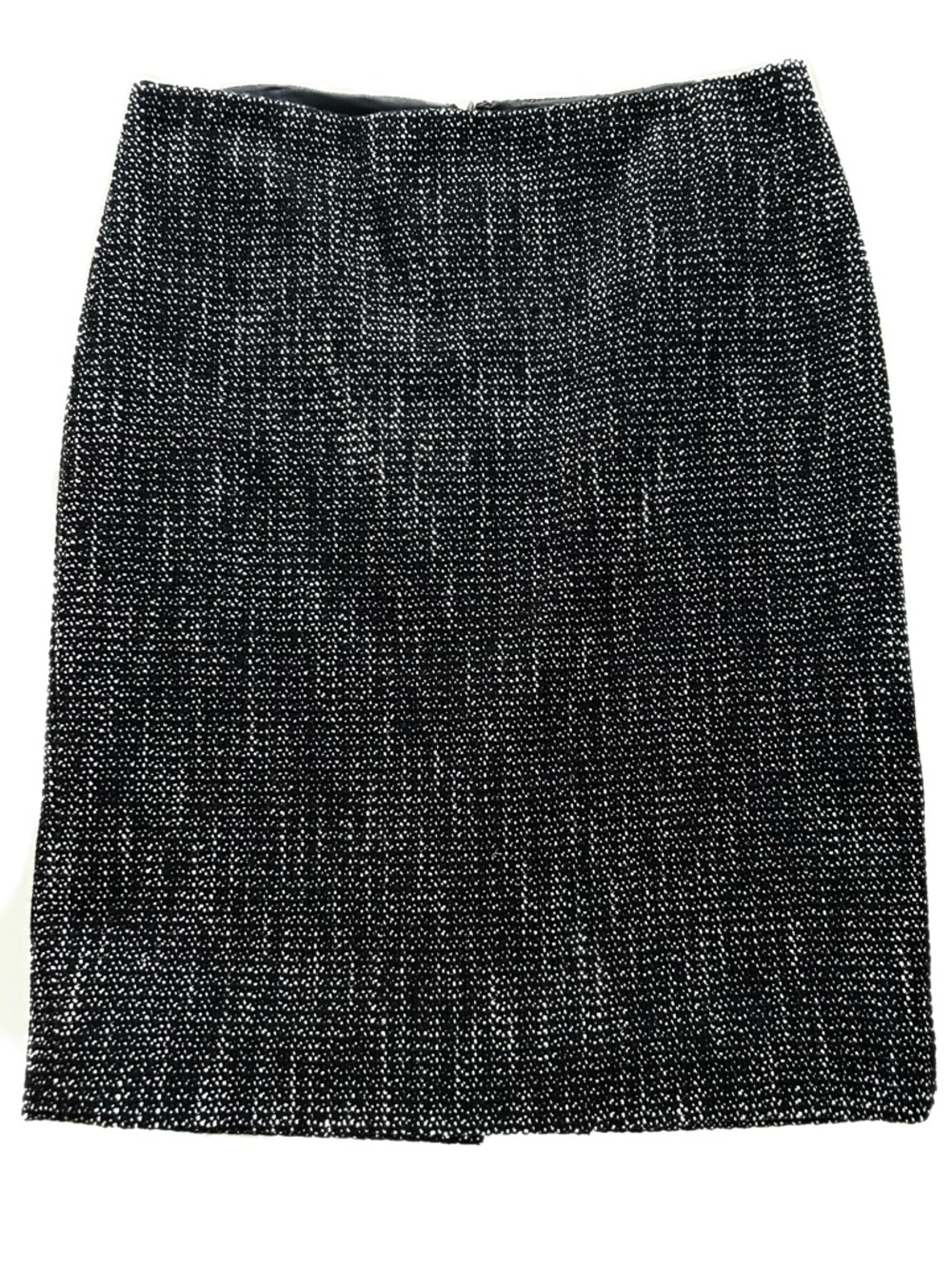 Theory Tweed Skirt Black White Wool Blend Quiet Luxury Old Money Career Size 2